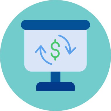 Dolar. Web simgesi basit illüstrasyon