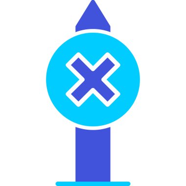 çapraz vektör simgesi modern basit vektör çizimi