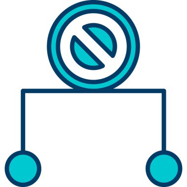 dur işareti simgesi, vektör çizimi