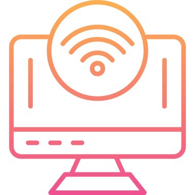 Kablosuz. Web simgesi basit illüstrasyon