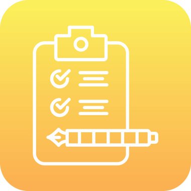 Kontrol listesi simgesi vektör illüstrasyonu