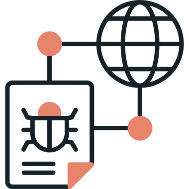 genel ağ simgesi, vektör illüstrasyonu