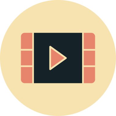 oyun düğme düz simgesi, vektör, illüstrasyon