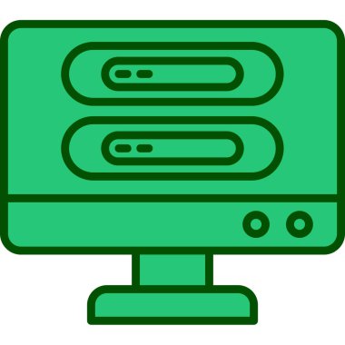 Bilgisayar. Web simgesi basit illüstrasyon