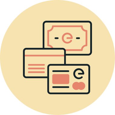 Kredi kartı vektör simgesi