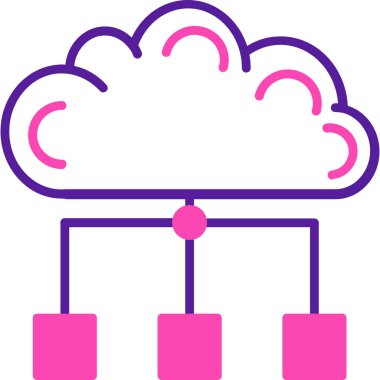 bulut hesaplama simgesi, vektör illüstrasyonu