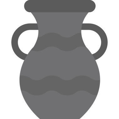 vazo dekorasyon simgesi katı biçiminde