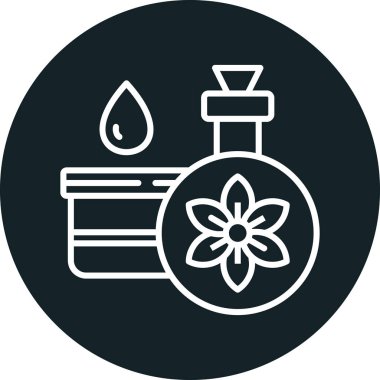 Bir çiçek simgesinin vektör illüstrasyonu