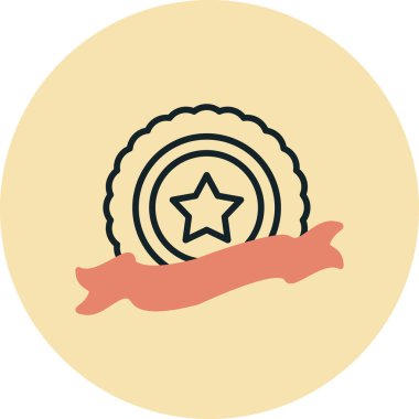 Bir yıldız simgesinin vektör illüstrasyonu