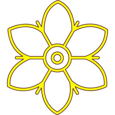 çiçek simgesi vektör illüstrasyonu