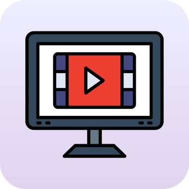 video simgesi vektör illüstrasyonu