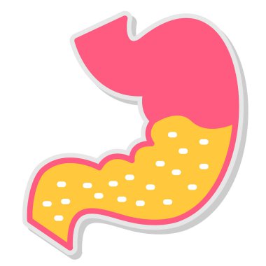 mide simgesi. düz tasarım