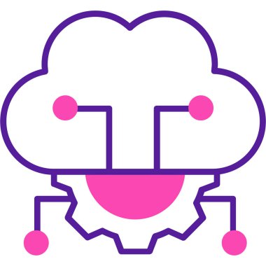 Bulut. Web simgesi basit tasarım