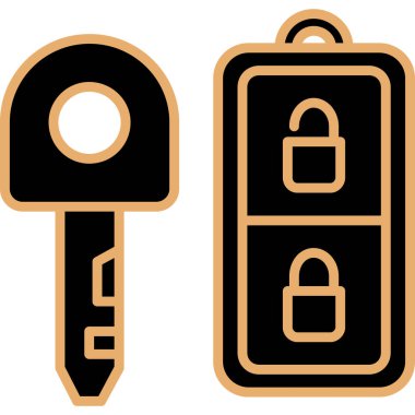 Anahtar simgesi vektör illüstrasyonu