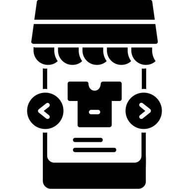 çevrimiçi alışveriş simgesi vektör illüstrasyon grafik logosu