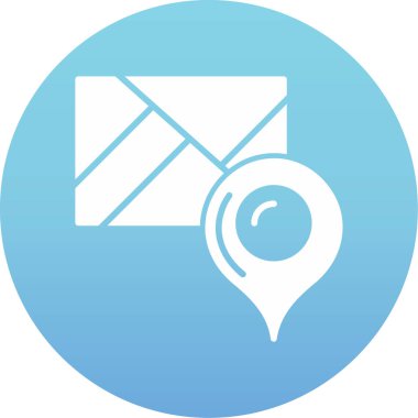 Düz dizaynda harita işaretleyici vektör simgesi