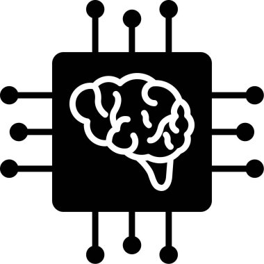 Beyin. Web simgesi basit tasarım