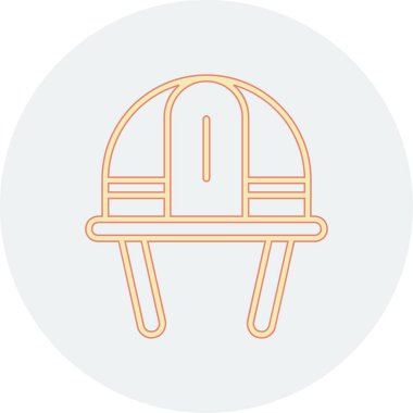 Bir kask simgesinin vektör illüstrasyonu