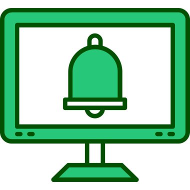 Bilgisayar monitörü simgesi. Web için dizüstü bilgisayar vektör simgelerinin özet çizimi