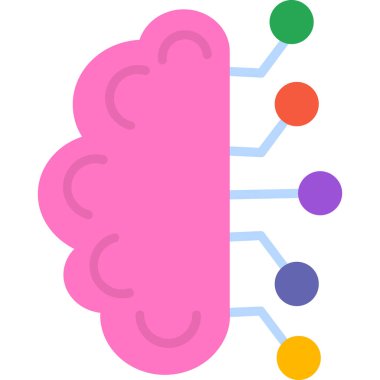 Beyin. Web simgesi basit tasarım