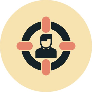 kullanıcı düz simgesi, vektör illüstrasyonu