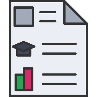 Bir belge simgesinin vektör illüstrasyonu