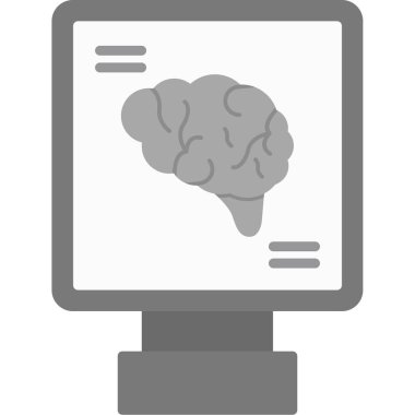 beyin ikonu vektör illüstrasyonu