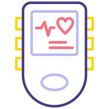 kalp atış hızı modern simge, vektör