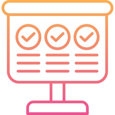 Kontrol listesi. Web simgesi basit illüstrasyon