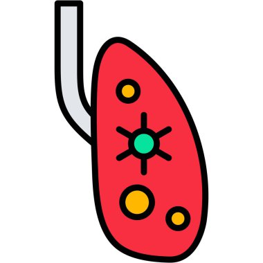 Klima simgesi renk ana hatları vektörü