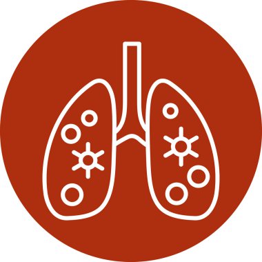 akciğer simgesi, vektör illüstrasyonu