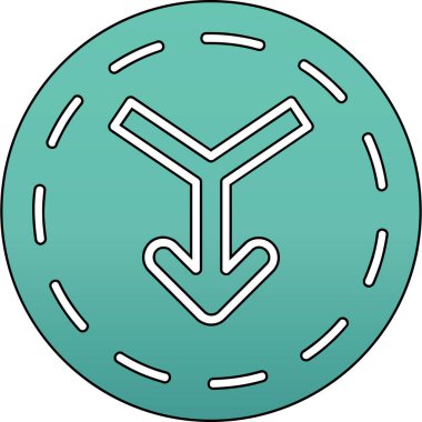 Bir madeni paranın karikatür simgesinin vektör çizimi