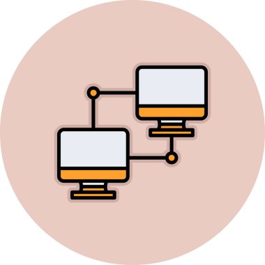 Bilgisayar. Web simgesi vektör illüstrasyonu