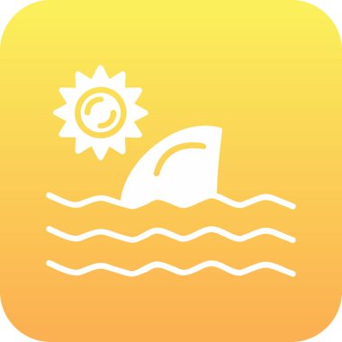 yaz ikonu vektör illüstrasyonu