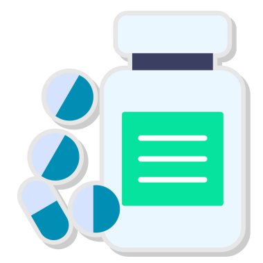 İlaç ikonu. vektör illüstrasyonu