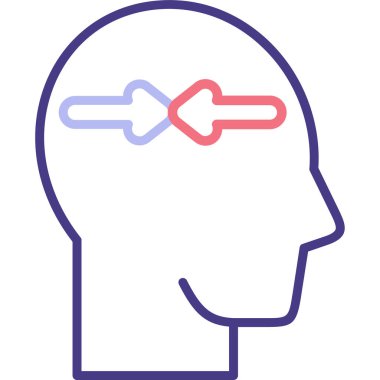 Beyin. Web simgesi basit illüstrasyon