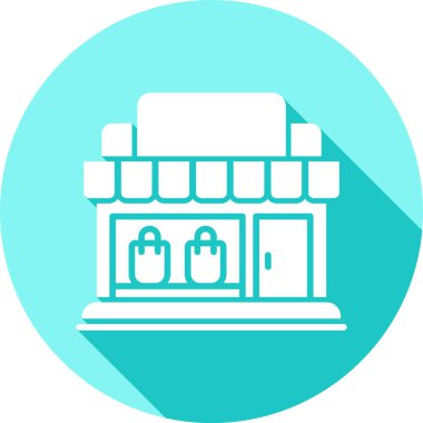 Mağaza. Web simgesi basit illüstrasyon