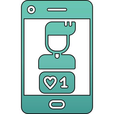 kalp simgesi, aşk simgesi, vektör illüstrasyonu