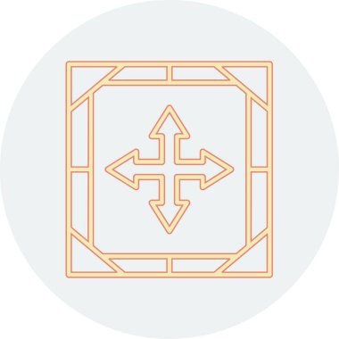 Bir geometri simgesinin vektör illüstrasyonu