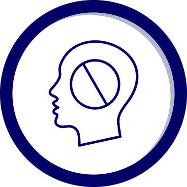 Kadın kafası daire içinde