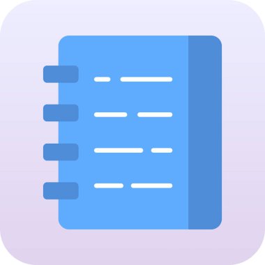 Not defteri. Web simgesi basit illüstrasyon