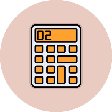 vektör hesap makinesi resimleme tasarımı