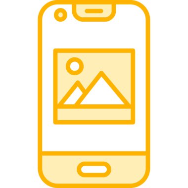 Cep telefonu simgesi, vektör illüstrasyonu