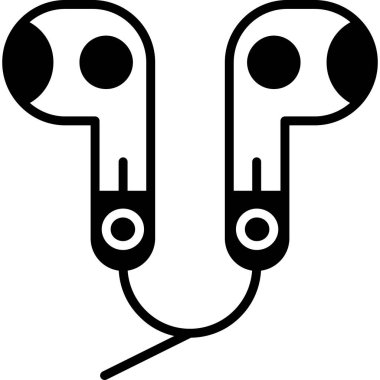 Kulaklık. Web simgesi basit illüstrasyon