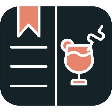 Bir içecek simgesinin vektör illüstrasyonu