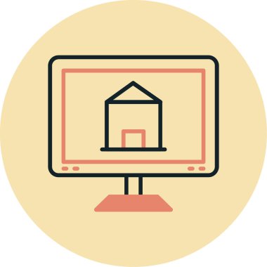 Ev simgesinin vektör illüstrasyonu