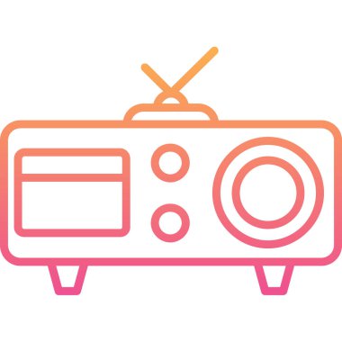 radyo simgesi vektör illüstrasyonu