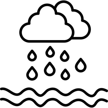 bulut simgesi, minimalist vektör çizimi