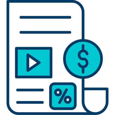 Dolar işareti vektör ince çizgi simgesi