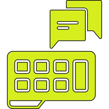 Bir telefon simgesinin vektör illüstrasyonu